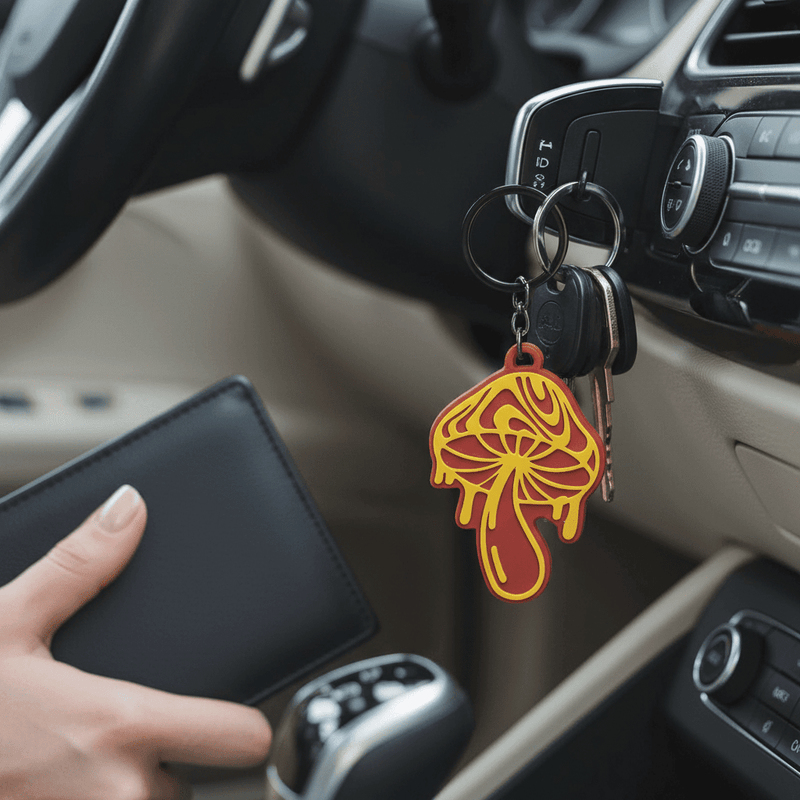 Melty Shroom Keychain, 3D-printed keychain by nFusion
