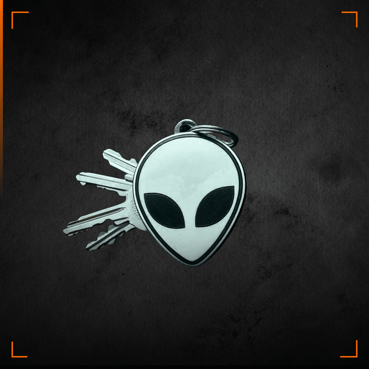 Alien Keychain, 3D-printed keychain by nFusion, view 4