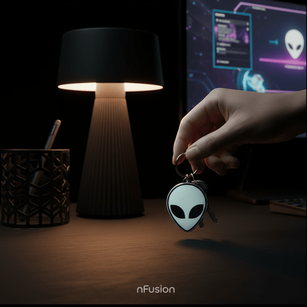 Alien Keychain, 3D-printed keychain by nFusion