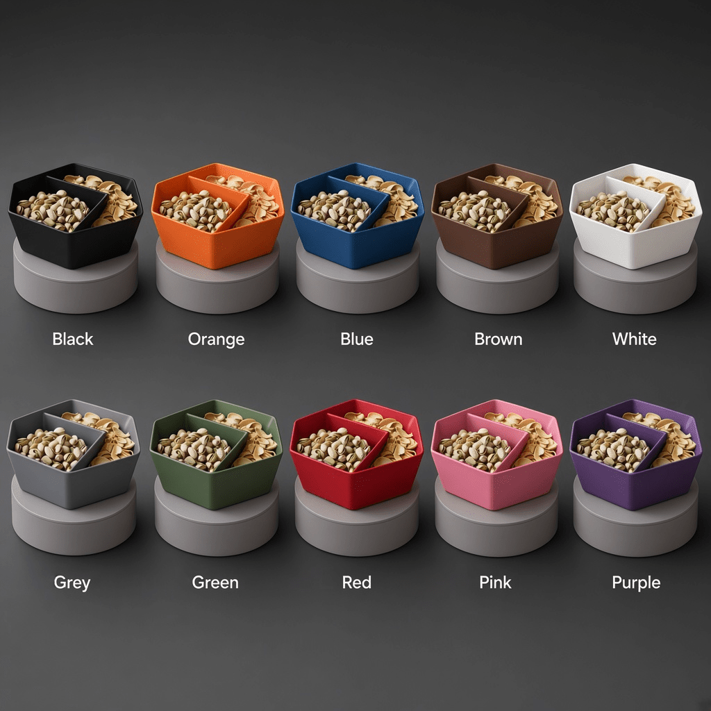 Duo Bowl, 3D-printed double snack bowl by nFusion, view 2