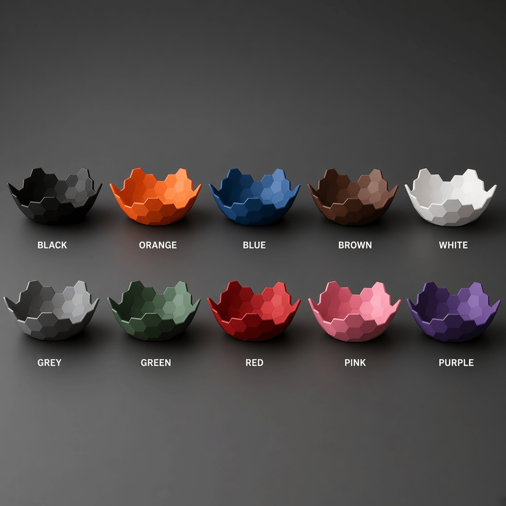 Hive Bowl, 3D-printed decorative bowl by nFusion, view 2