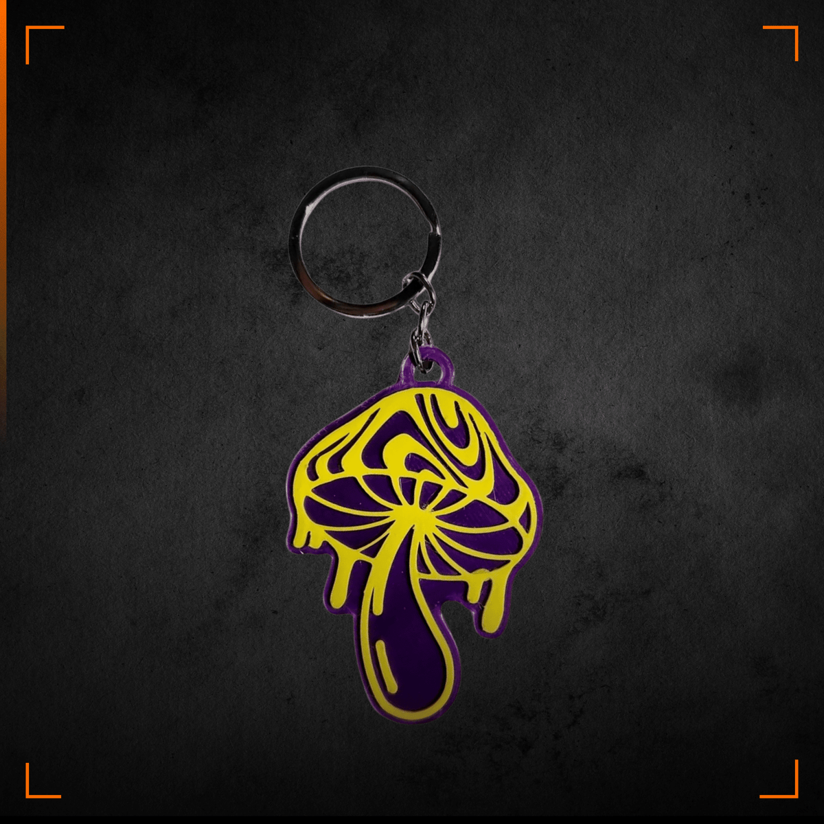 Melty Shroom Keychain, 3D-printed keychain by nFusion, view 4