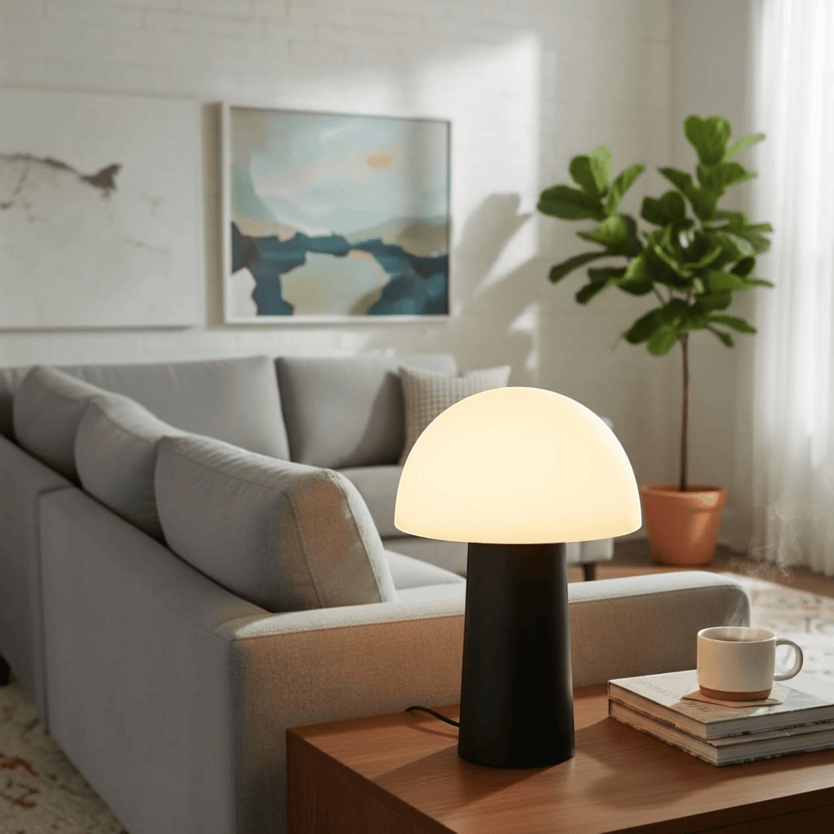 Mushroom Lamp V2, 3D-printed lamp by nFusion, view 3