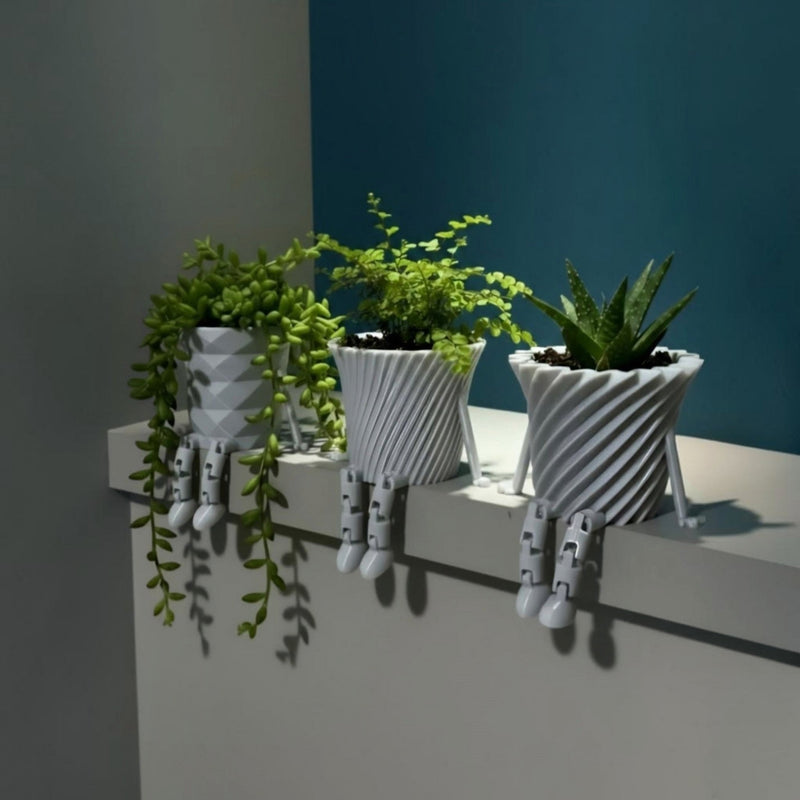 Sitty Planters, 3D-printed planters with legs by nFusion