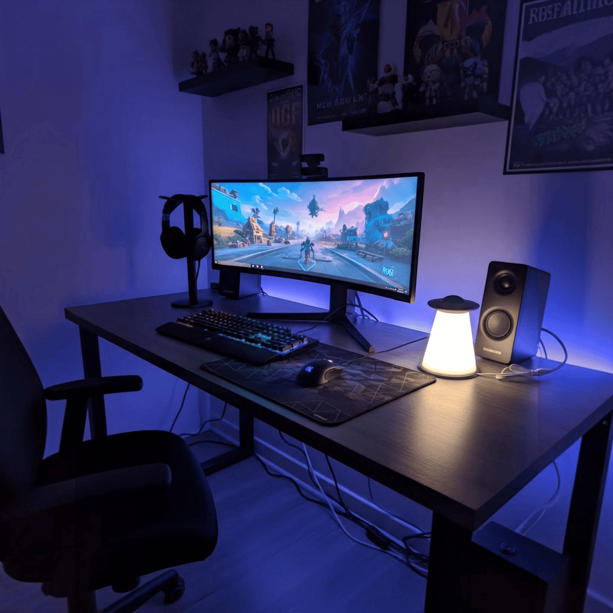 UFO Lamp, 3D-printed desk lamp by nFusion, view 3
