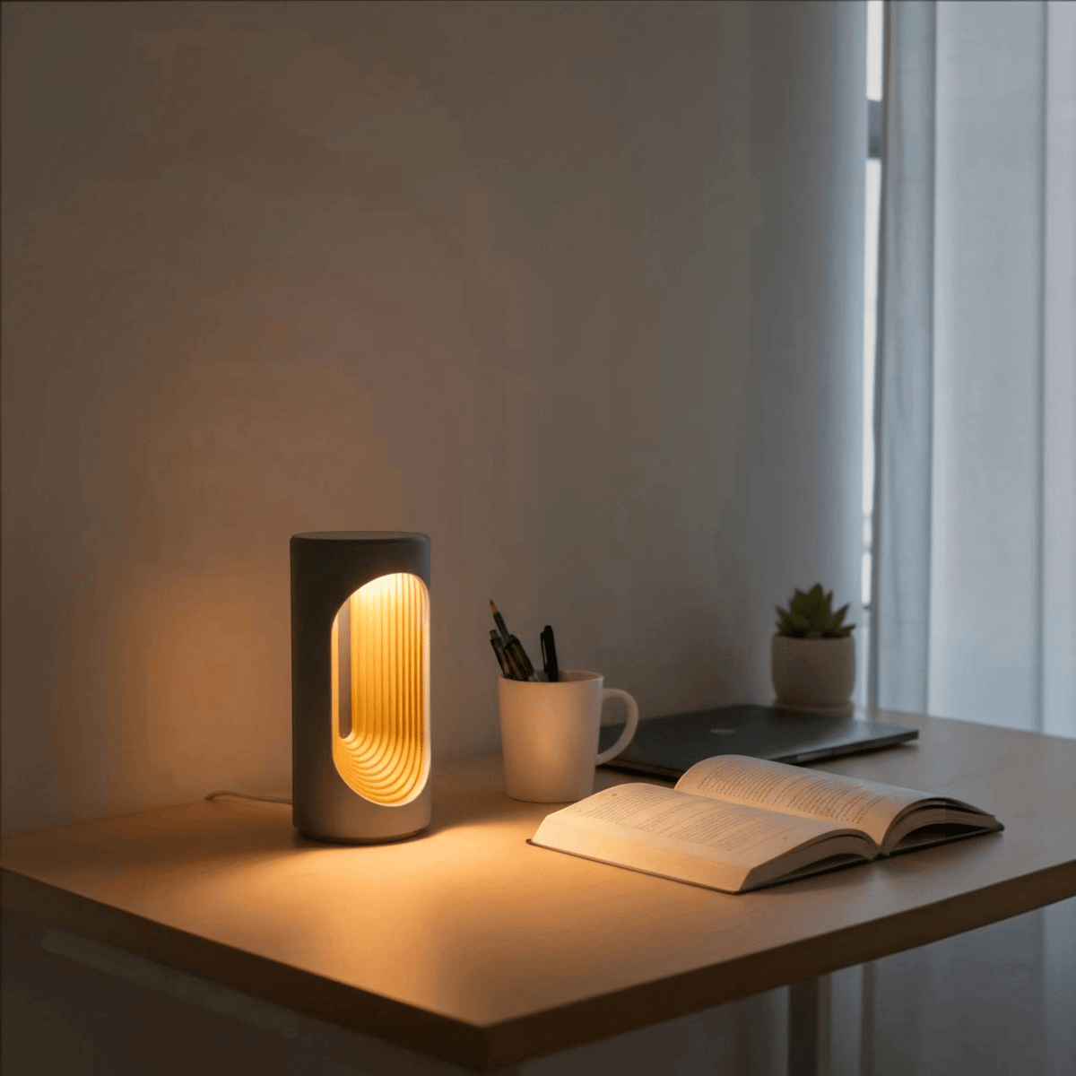 Vortex Lamp, 3D-printed lamp by nFusion, view 3