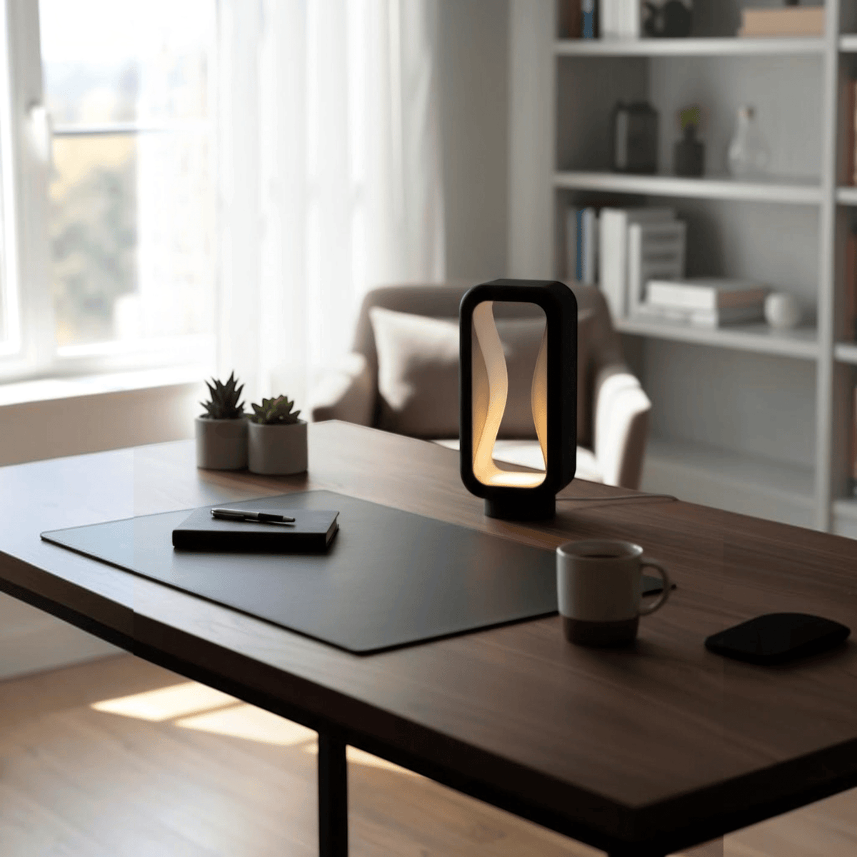 Wave Lamp, 3D-printed ambient lamp by nFusion, view 3