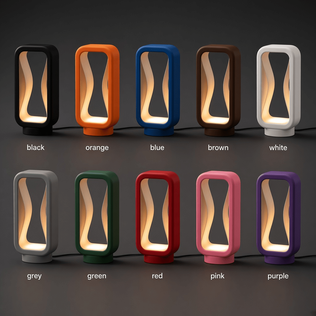 Wave Lamp, 3D-printed ambient lamp by nFusion, view 2