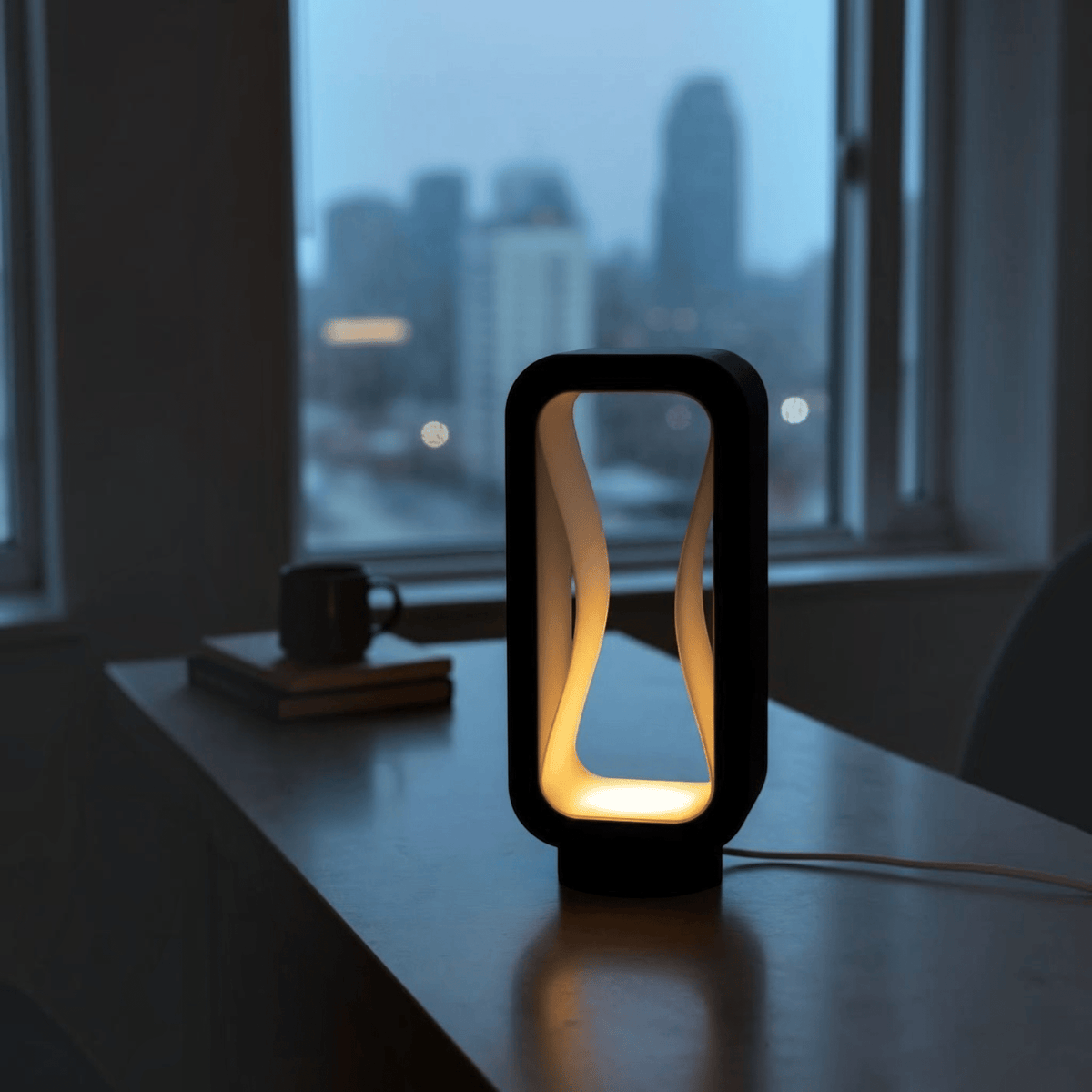 Wave Lamp, 3D-printed ambient lamp by nFusion, view 4