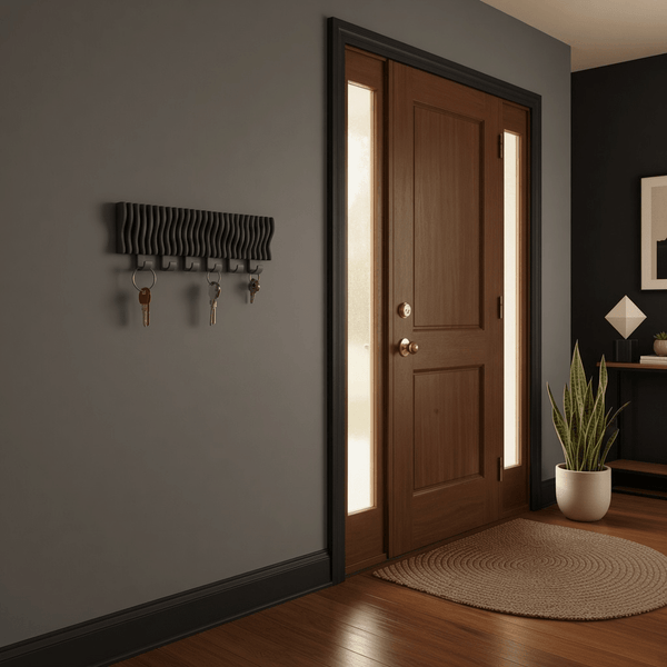 Wave Rack, 3D-printed wall key rack by nFusion